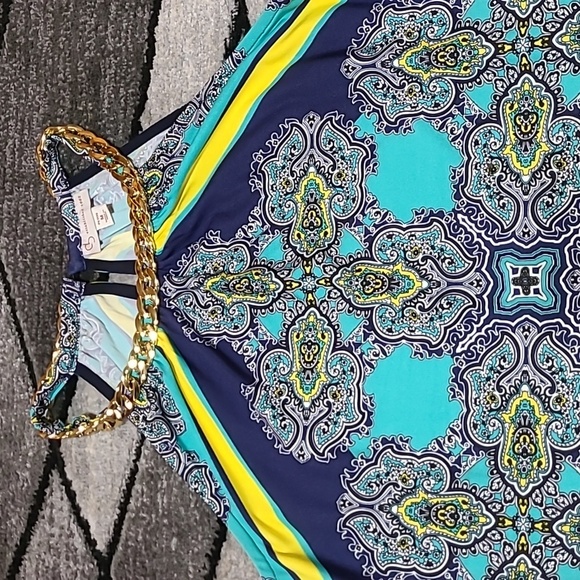 DB ESTABLISHED 1962 GOLD CHAIN HALTER DRESS - Picture 2 of 12